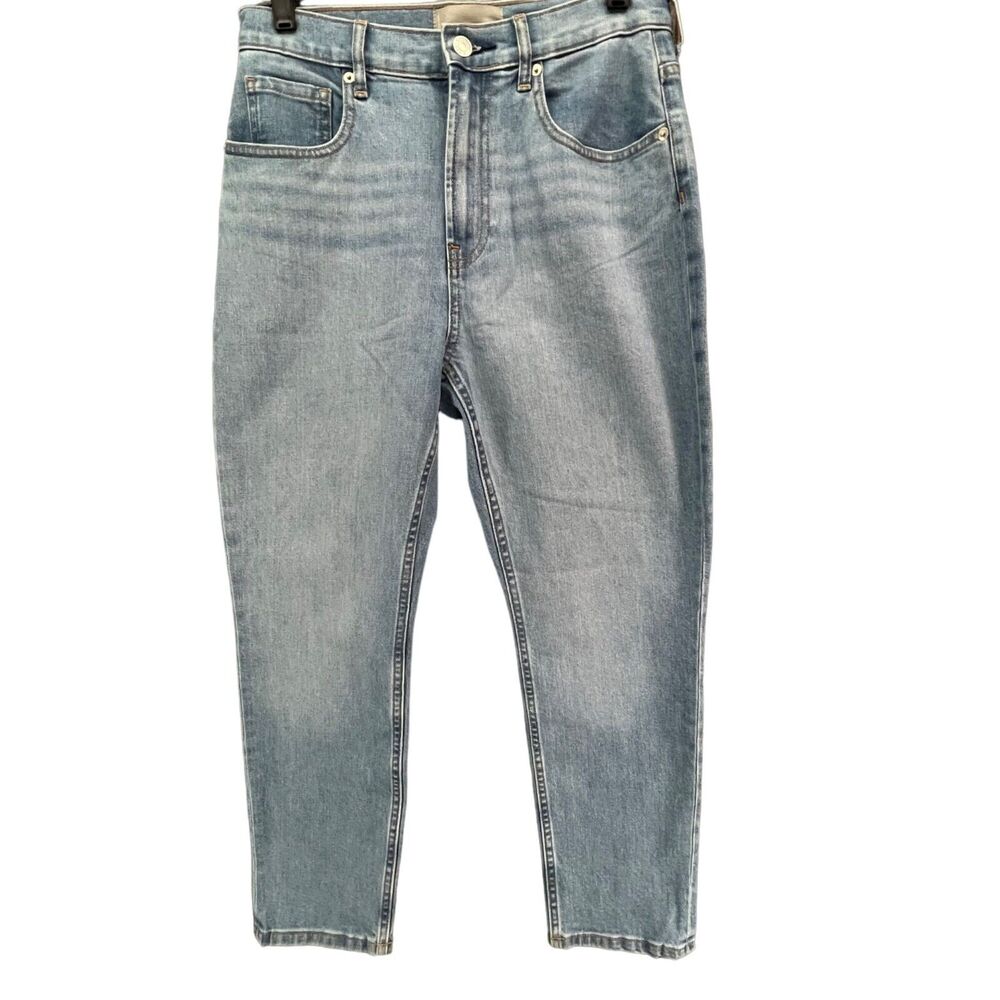 Everlane Jeans Womens 29 Blue Light Wash High Waist Straight Leg Ankle Classic